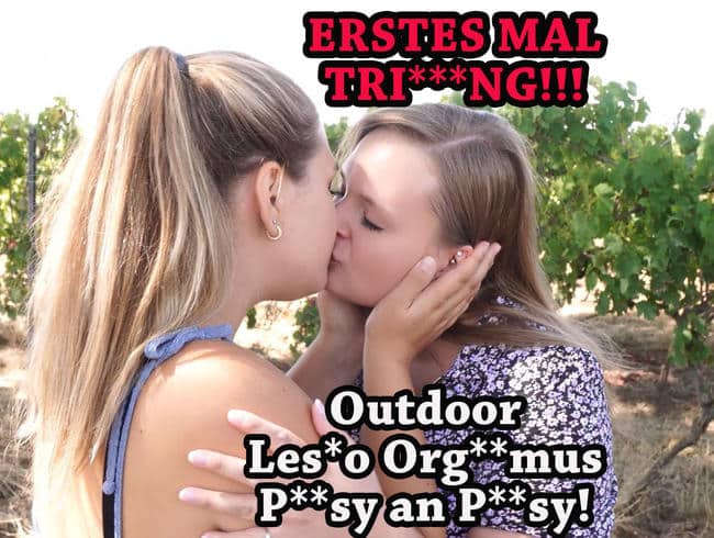 ERSTES MAL TRIBBING!!! Outdoor Lesbo Orgasmus Pussy an Pussy!